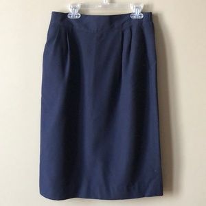 Navy Blue High Waisted Skirt 🌟 Made in Canada